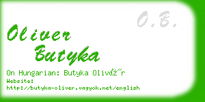 oliver butyka business card